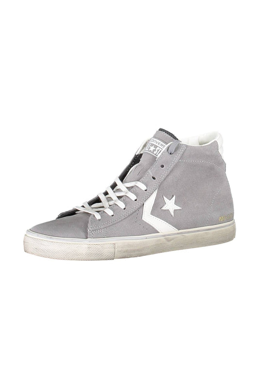 Gray Leather Men Sneaker