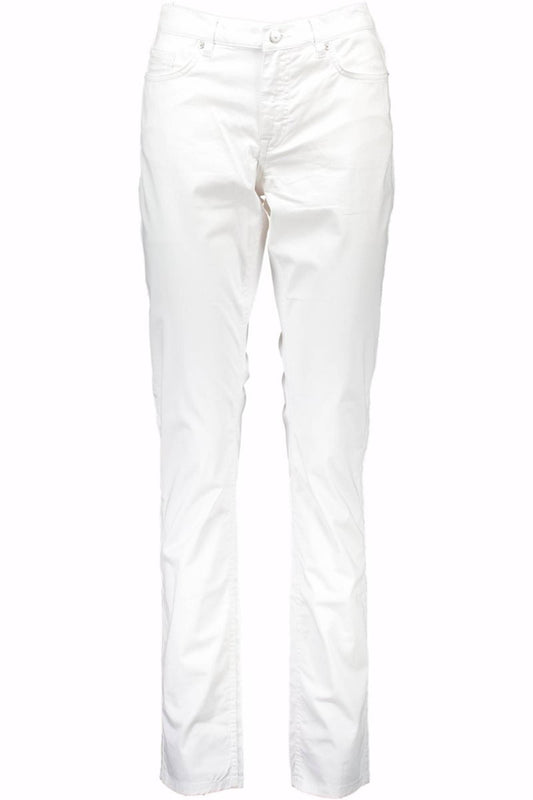 White Cotton Women Pants