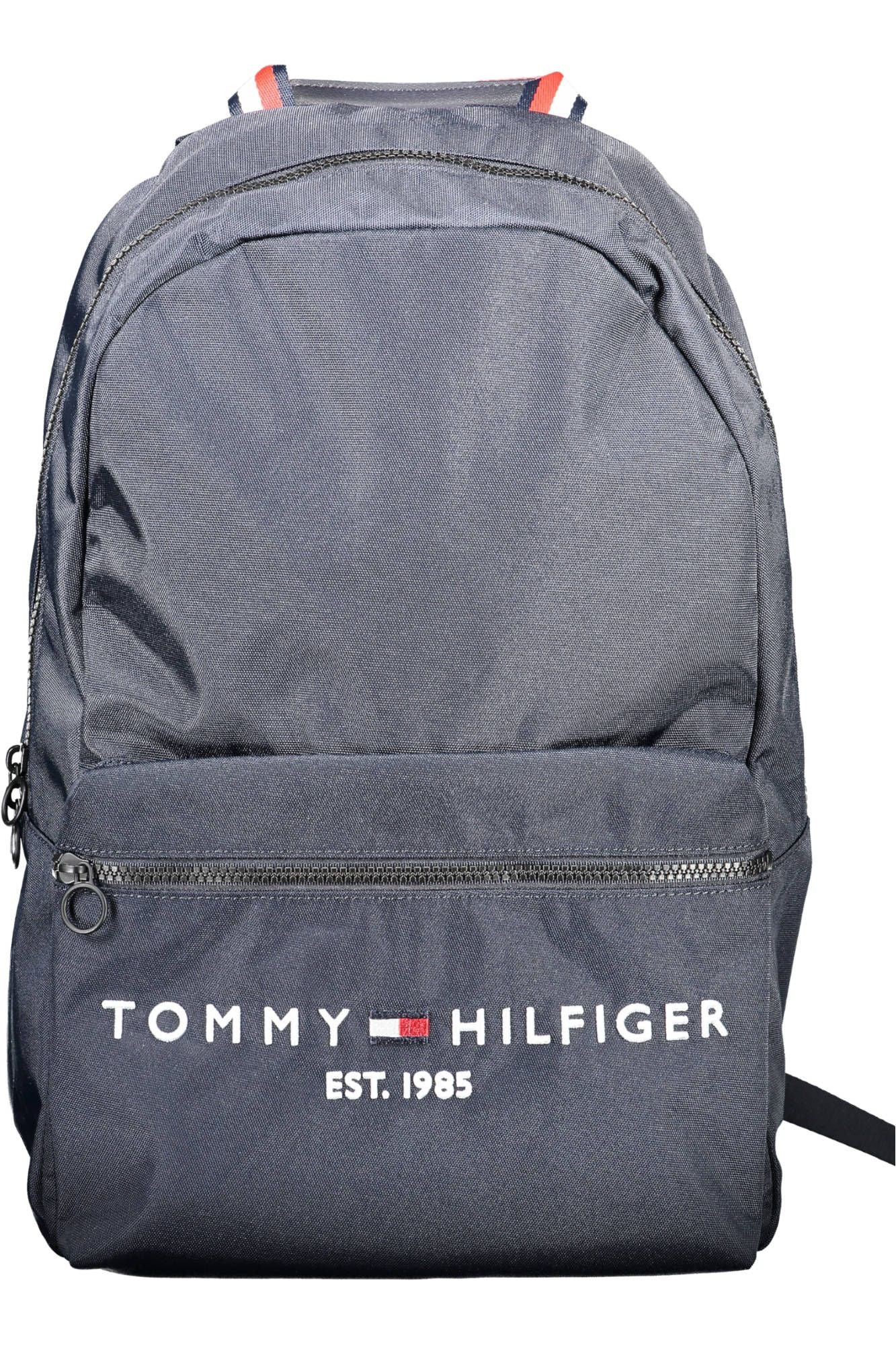 Blue Polyester Men Backpack