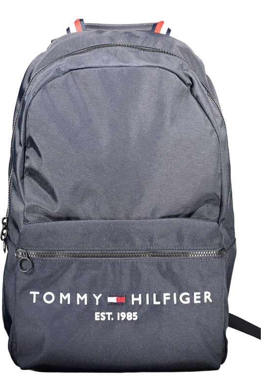 Blue Polyester Men Backpack