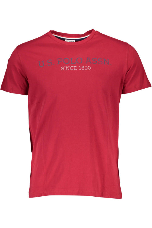 Red Cotton Men T-Shirt