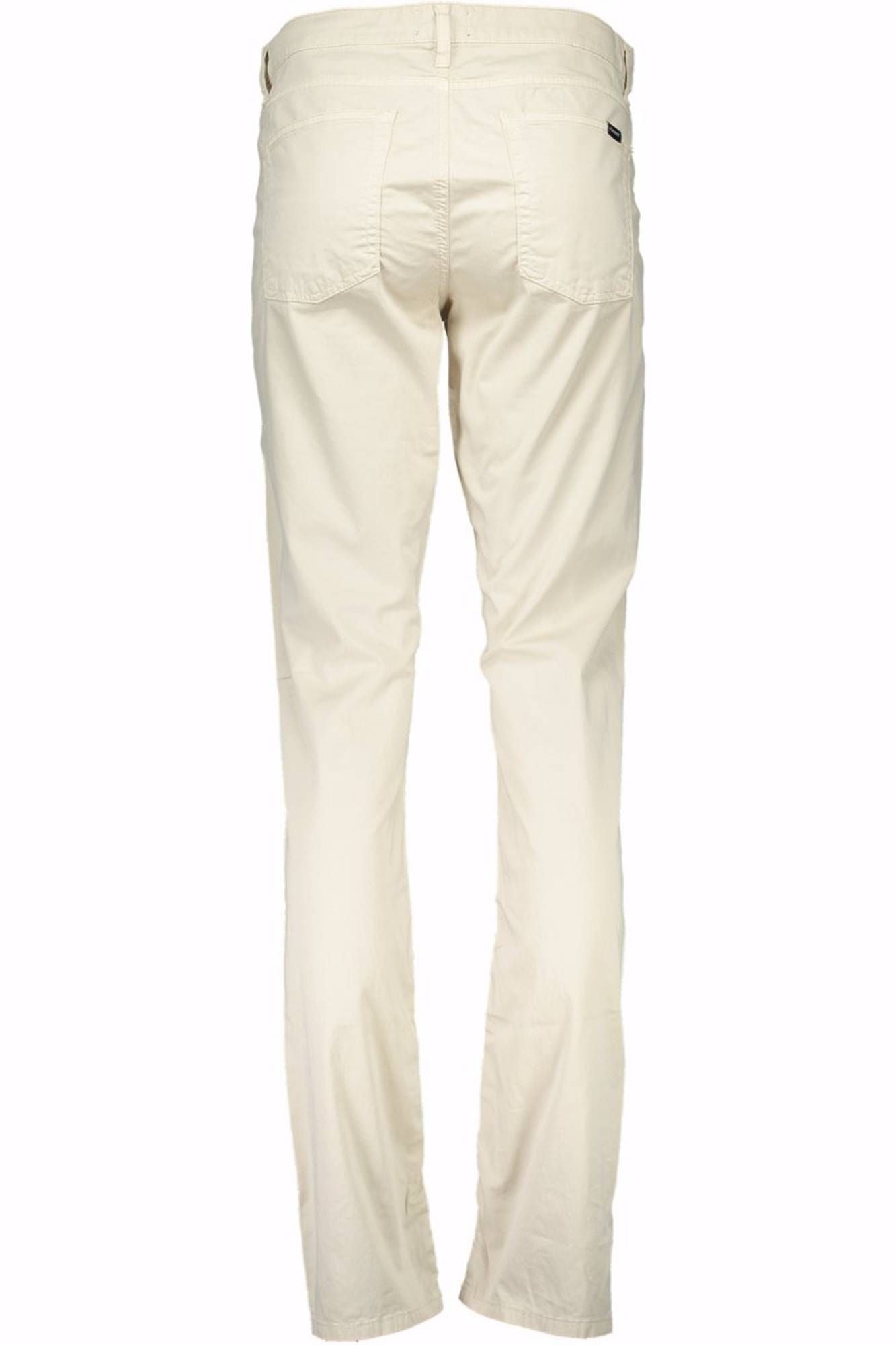 Beige Cotton Women Pant
