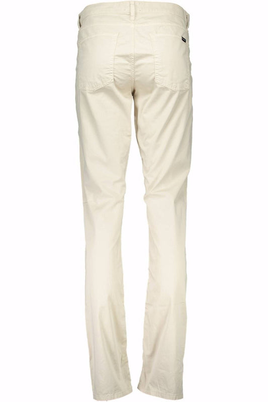 Beige Cotton Women Pant