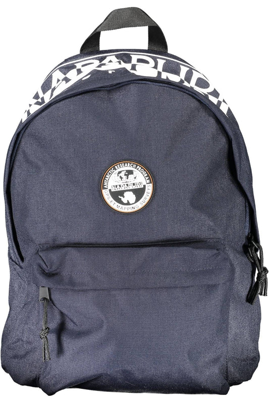 Blue Polyester Men Backpack