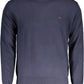 Blue Cotton Men Sweater