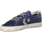Blue Leather Women Sneaker