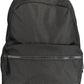 Black Polyester Men Backpack