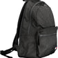 Black Polyester Men Backpack