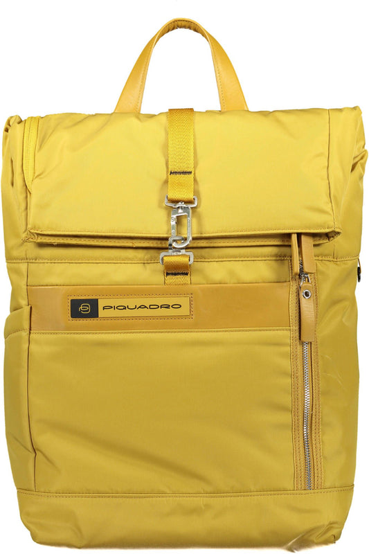 Yellow Nylon Men Backpack