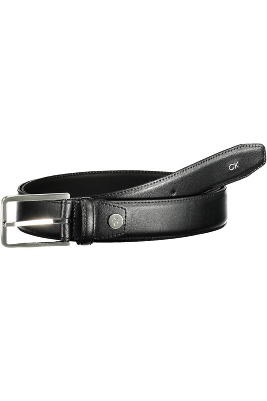 Black Leather Men Belt