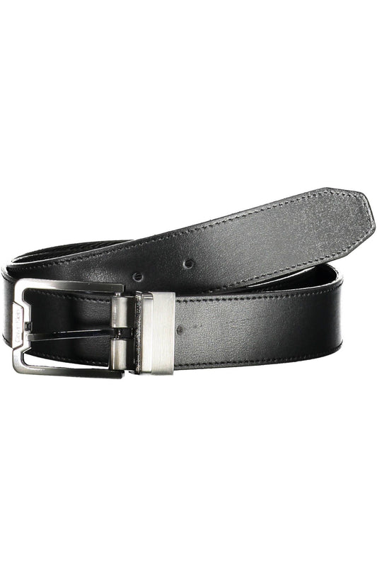 Black Leather Men Belt