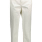 White Cotton Women Trouser