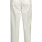 White Cotton Women Trouser