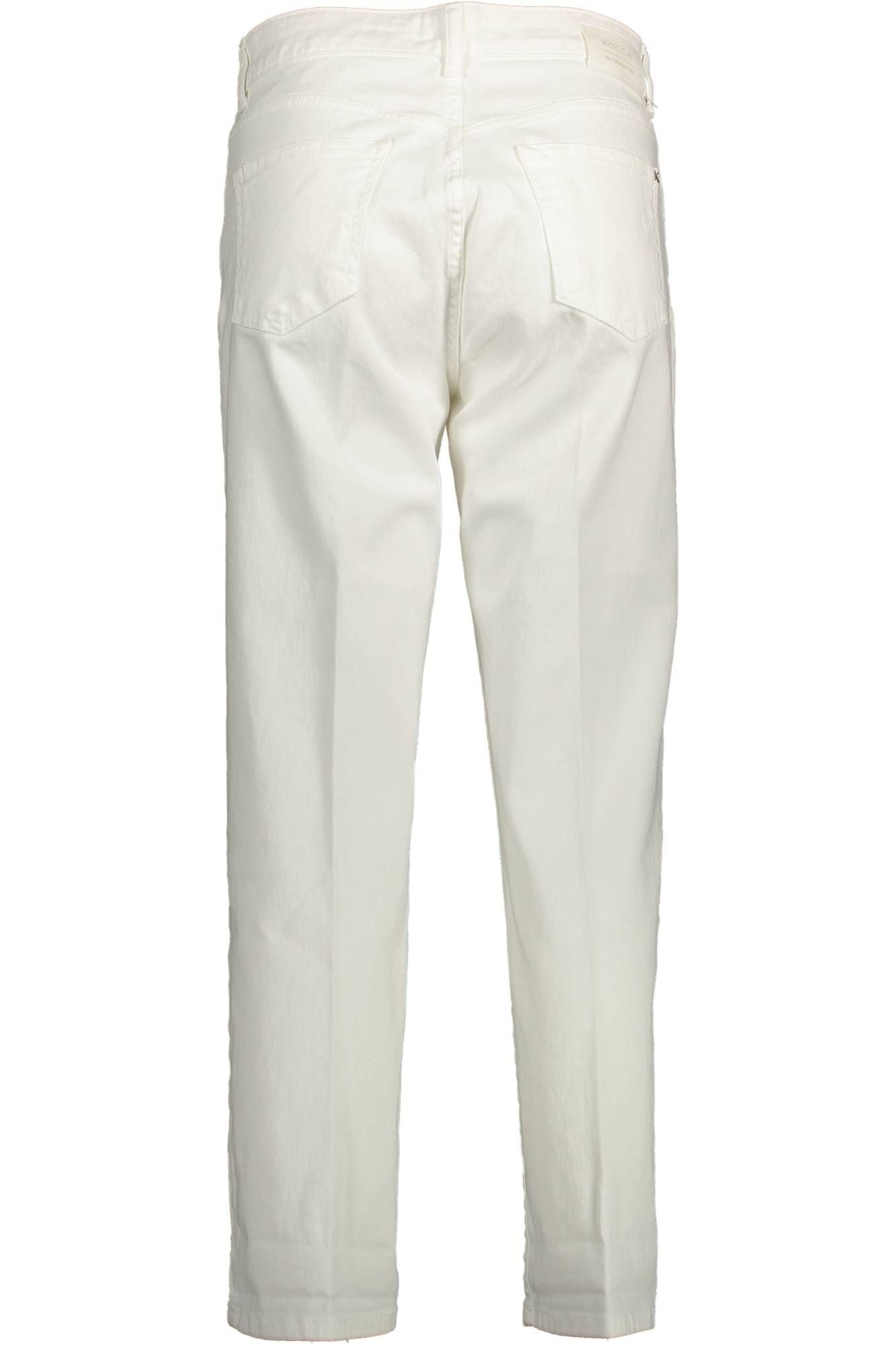 White Cotton Women Trouser