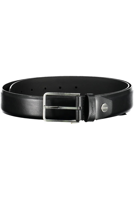 Black Leather Men Belt