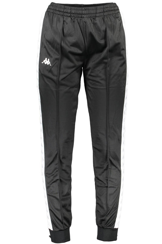 Black Polyester Men Sports Trouser