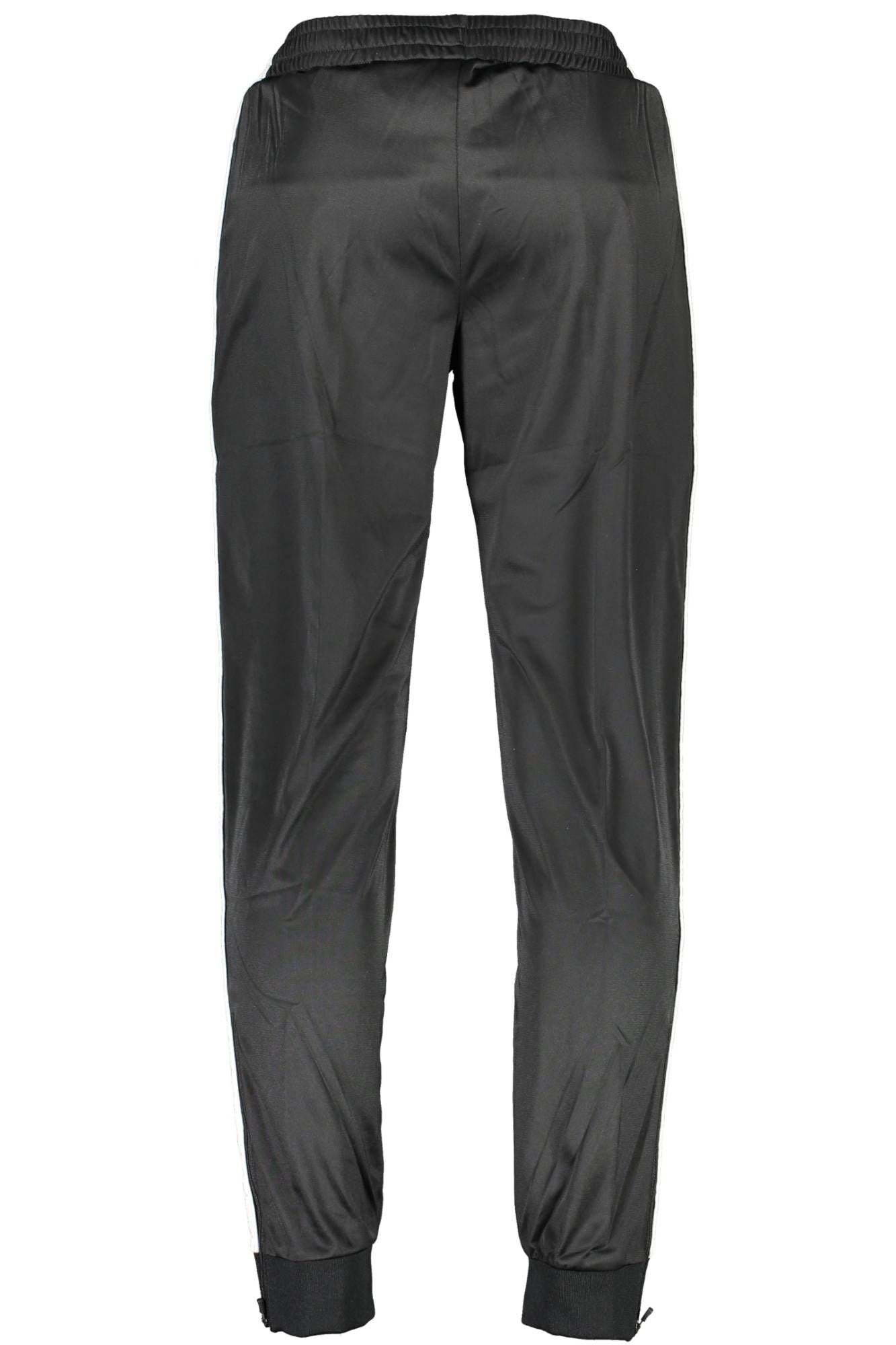 Black Polyester Men Sports Trouser