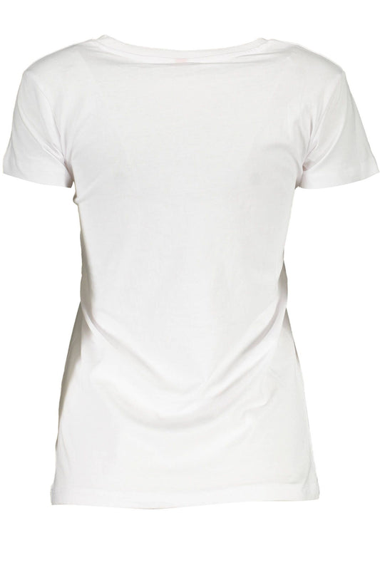 White Cotton Women T-Shirt