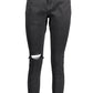 Black Cotton Women Jeans
