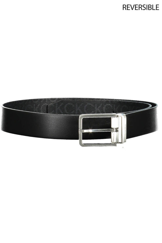 Black Leather Men Belt