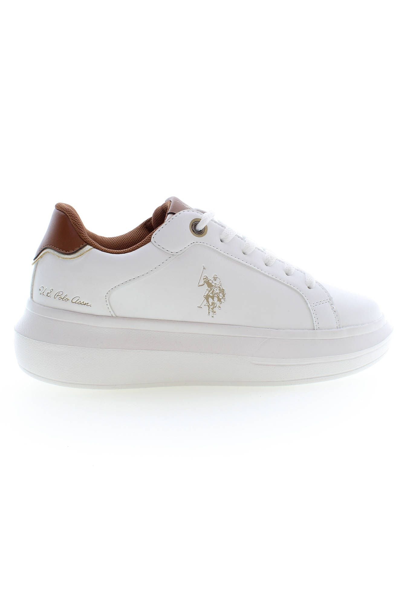 White Polyester Women Sneaker