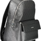 Black Polyester Men Backpack