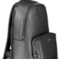 Black Polyurethane Mens Backpack