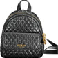 Black Polyethylene Women Backpack
