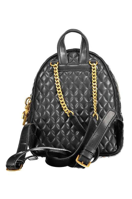 Black Polyethylene Women Backpack