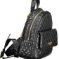 Black Polyethylene Women Backpack