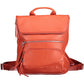 Red Polyurethane Women Backpack