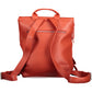 Red Polyurethane Women Backpack
