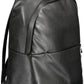 Black Polyester Men Backpack