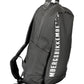Black Polyurethane Men Backpack