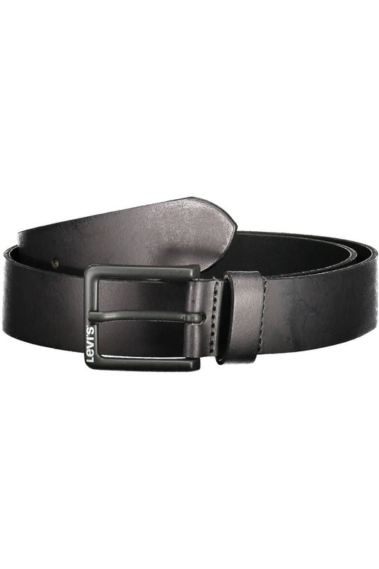 Black Leather Men Belt