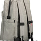 Gray Polyester Men Backpack