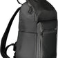 Black Polyester Men Backpack