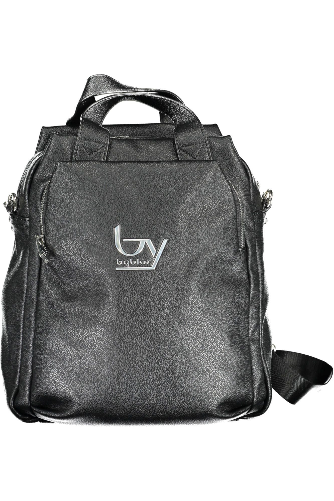 Black Polyurethane Women Backpack