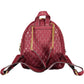 Purple Polyurethane Women Backpack