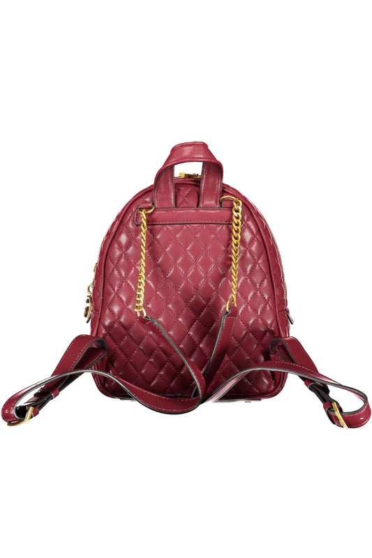 Purple Polyurethane Women Backpack