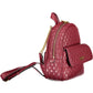 Purple Polyurethane Women Backpack