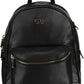 Black Polyurethane Women Backpack