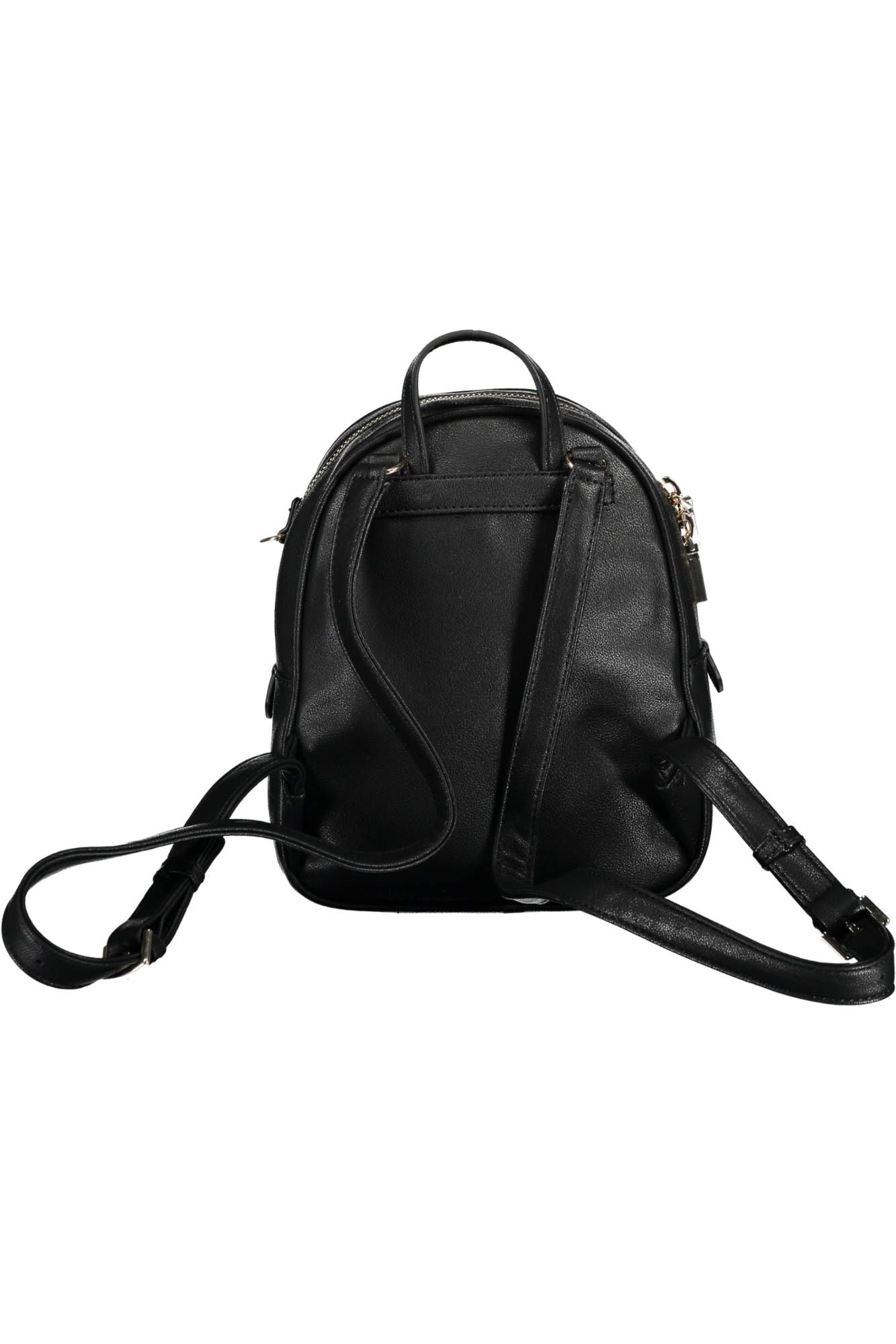Black Polyurethane Women Backpack