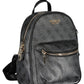 Black Polyurethane Women Backpack