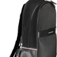 Black Polyester Men Backpack