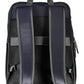 Blue Polyurethane Men Backpack