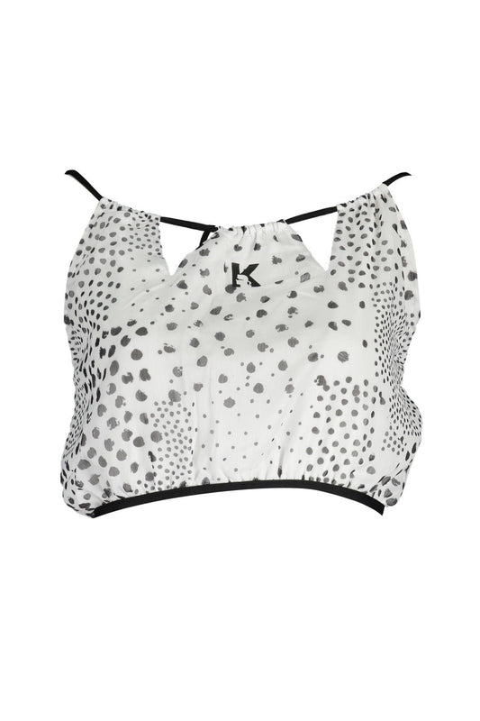 White Polyester Women Top
