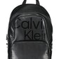 Black Polyurethane Men Backpack