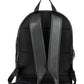 Black Polyurethane Men Backpack