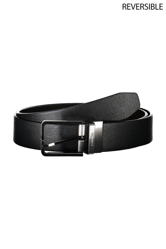 Black Polyester Men Belt